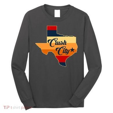 Baseball Crush City Houston Texas Long Sleeve Shirt