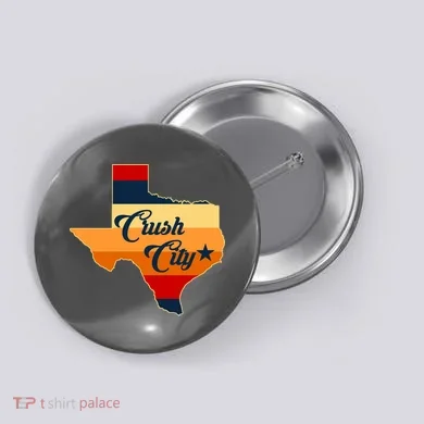 Baseball Crush City Houston Texas Button
