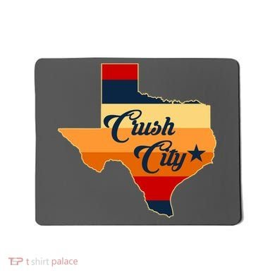 Baseball Crush City Houston Texas Mousepad