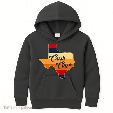 Baseball Crush City Houston Texas Kids Hoodie
