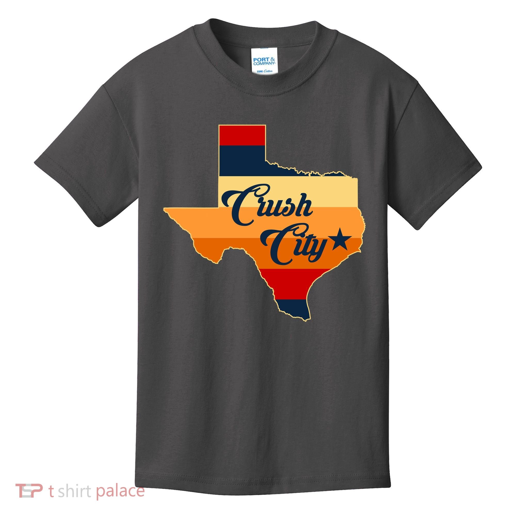 Baseball Crush City Houston Texas Kids T-Shirt