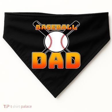 Baseball Dad Cute Father USA-Made Doggie Bandana