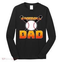 Baseball Dad Cute Father Long Sleeve Shirt thumb 0