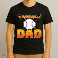 Baseball Dad Cute Father T-Shirt thumb 3