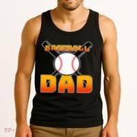 Baseball Dad Cute Father Tank Top thumb 3