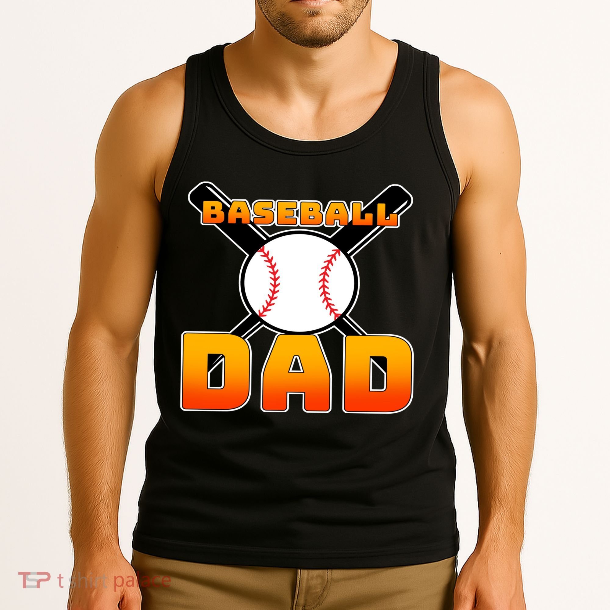 Baseball Dad Cute Father Tank Top