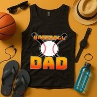 Baseball Dad Cute Father Tank Top thumb 4