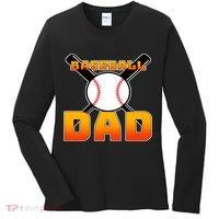 Baseball Dad Cute Father Women's Long Sleeve Shirt thumb 0