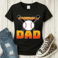 Baseball Dad Cute Father Women's T-Shirt thumb 3