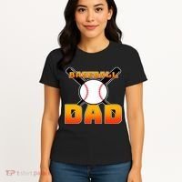 Baseball Dad Cute Father Women's T-Shirt thumb 4