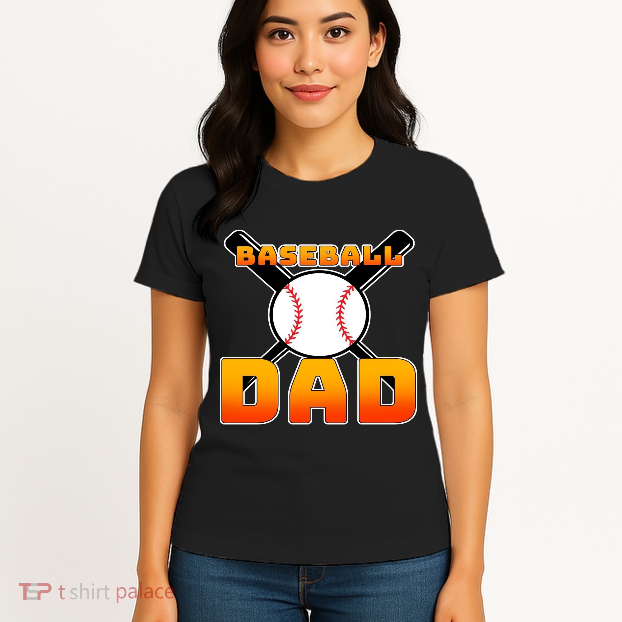 Baseball Dad Cute Father Women's T-Shirt