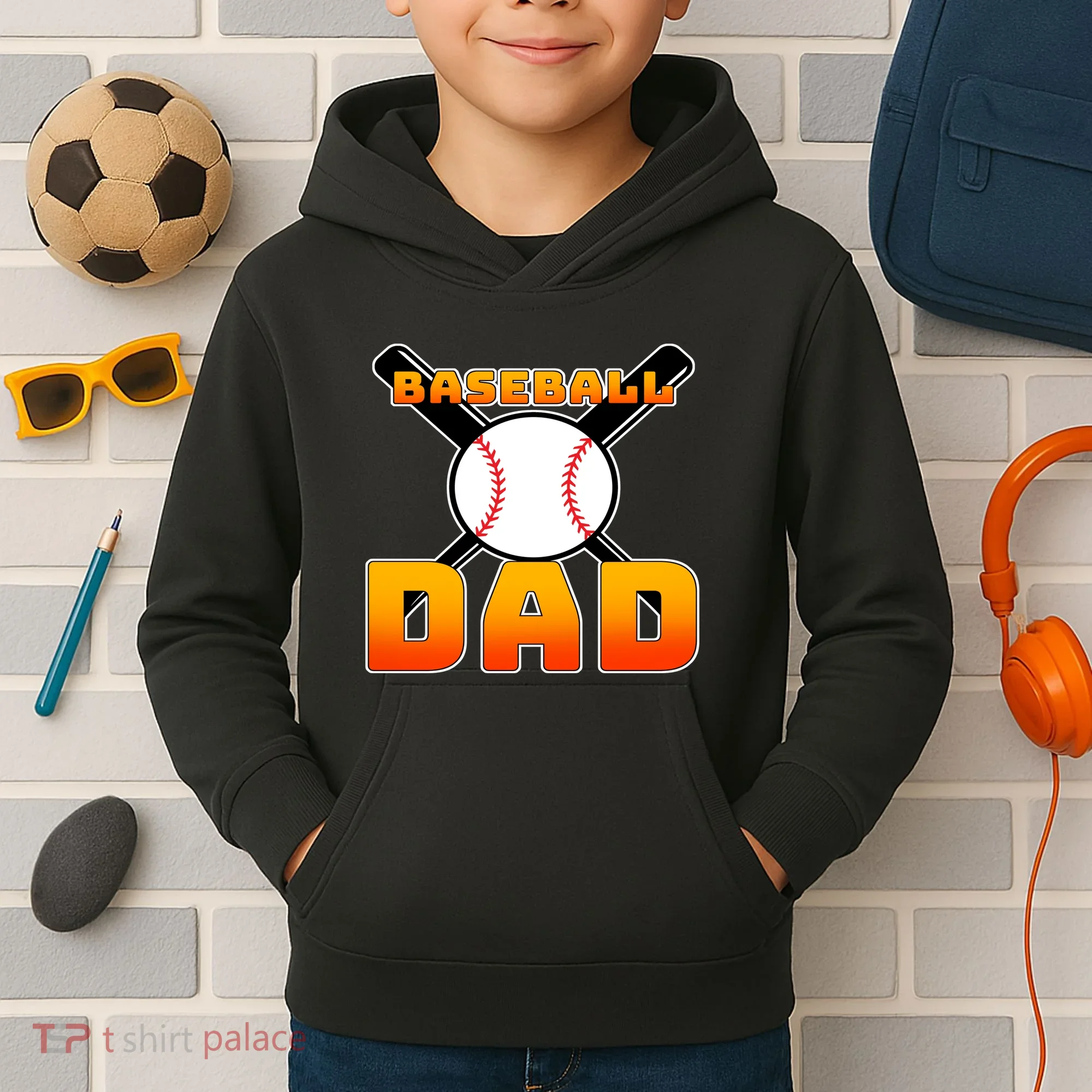 Baseball Dad Cute Father Kids Hoodie