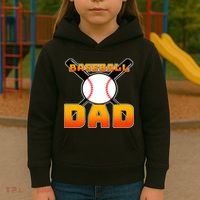 Baseball Dad Cute Father Kids Hoodie thumb 3