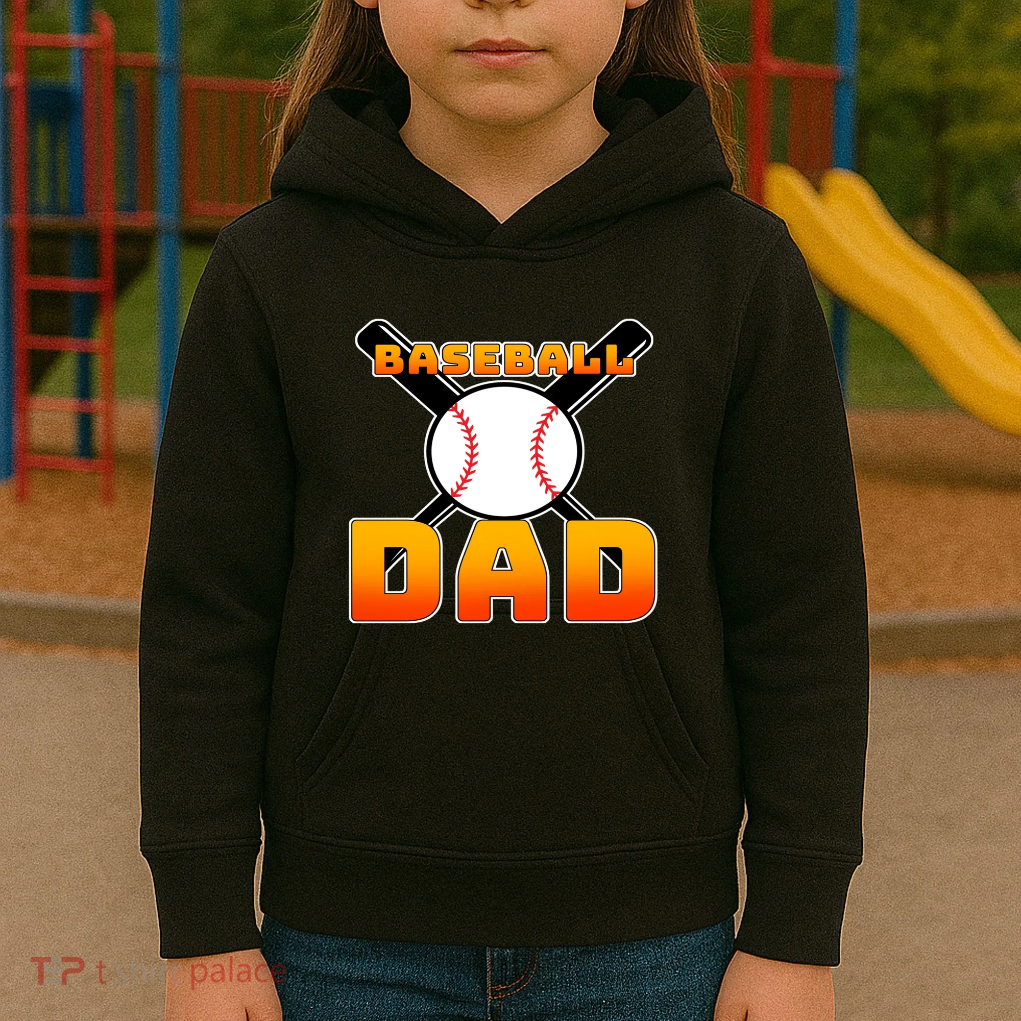 Baseball Dad Cute Father Kids Hoodie