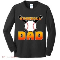 Baseball Dad Cute Father Kids Long Sleeve Shirt thumb 0