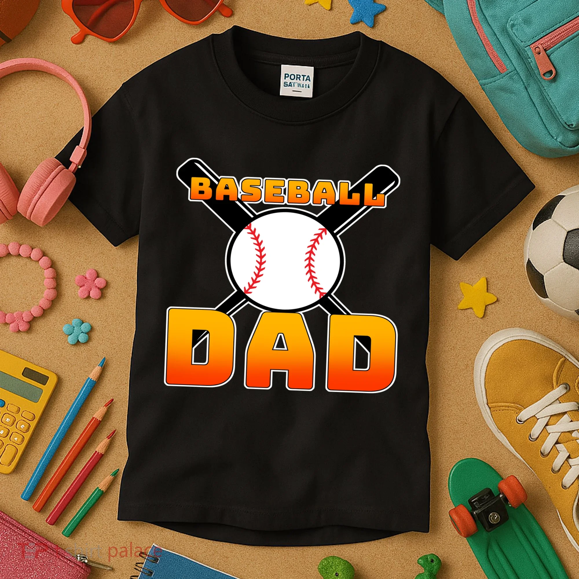 Baseball Dad Cute Father Kids T-Shirt