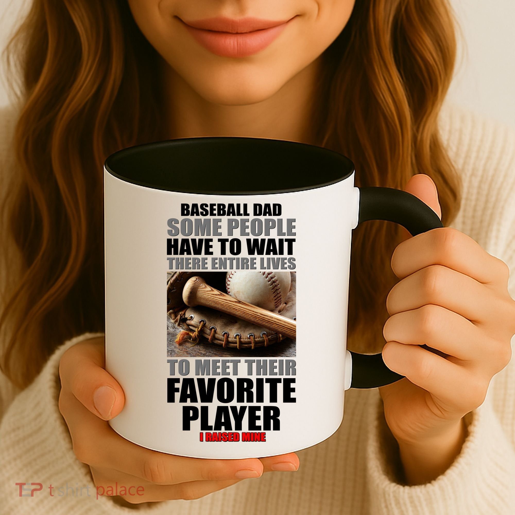 Baseball Dad Raised Favorite Player Coffee Mug