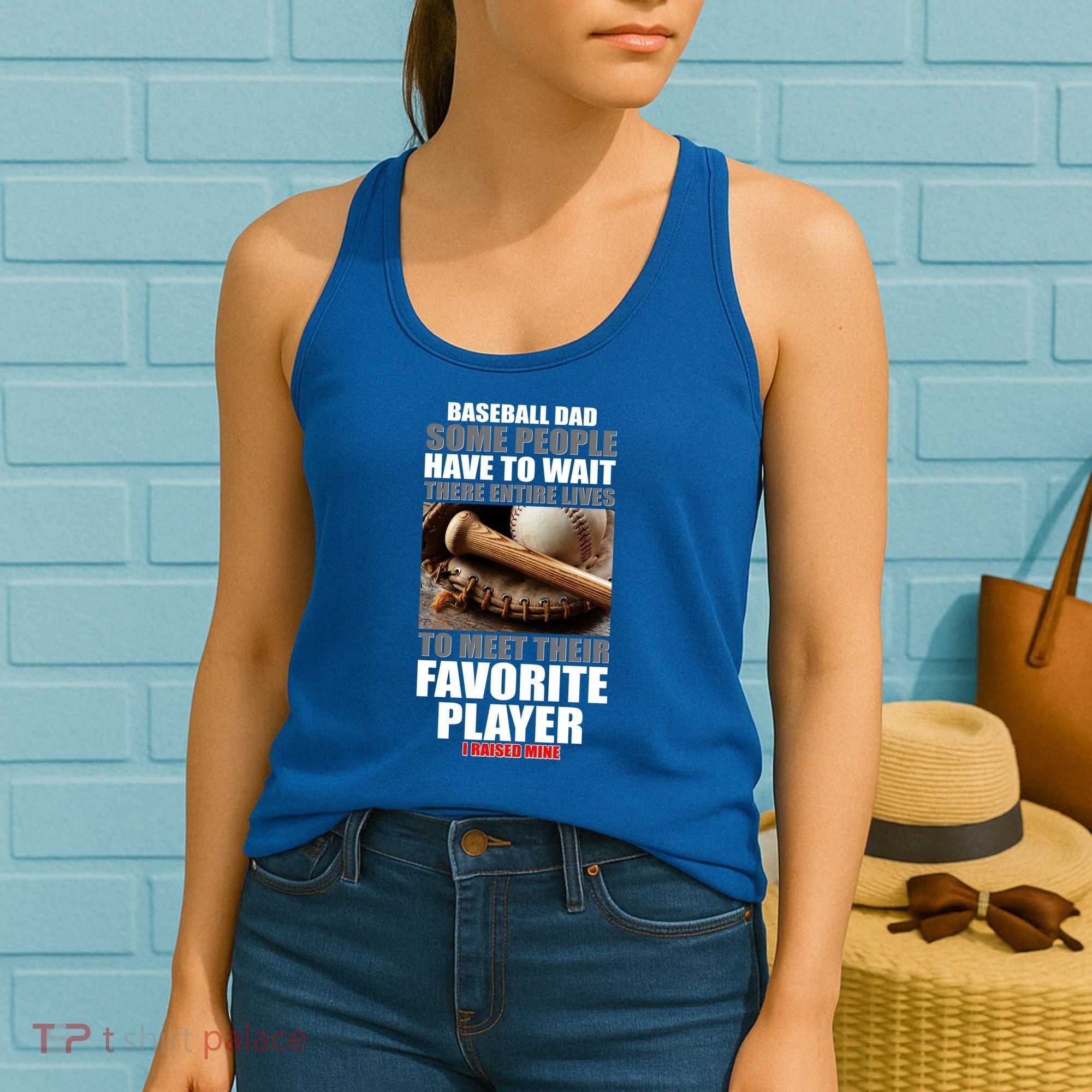 Baseball Dad Raised Favorite Player Women's Tank Top