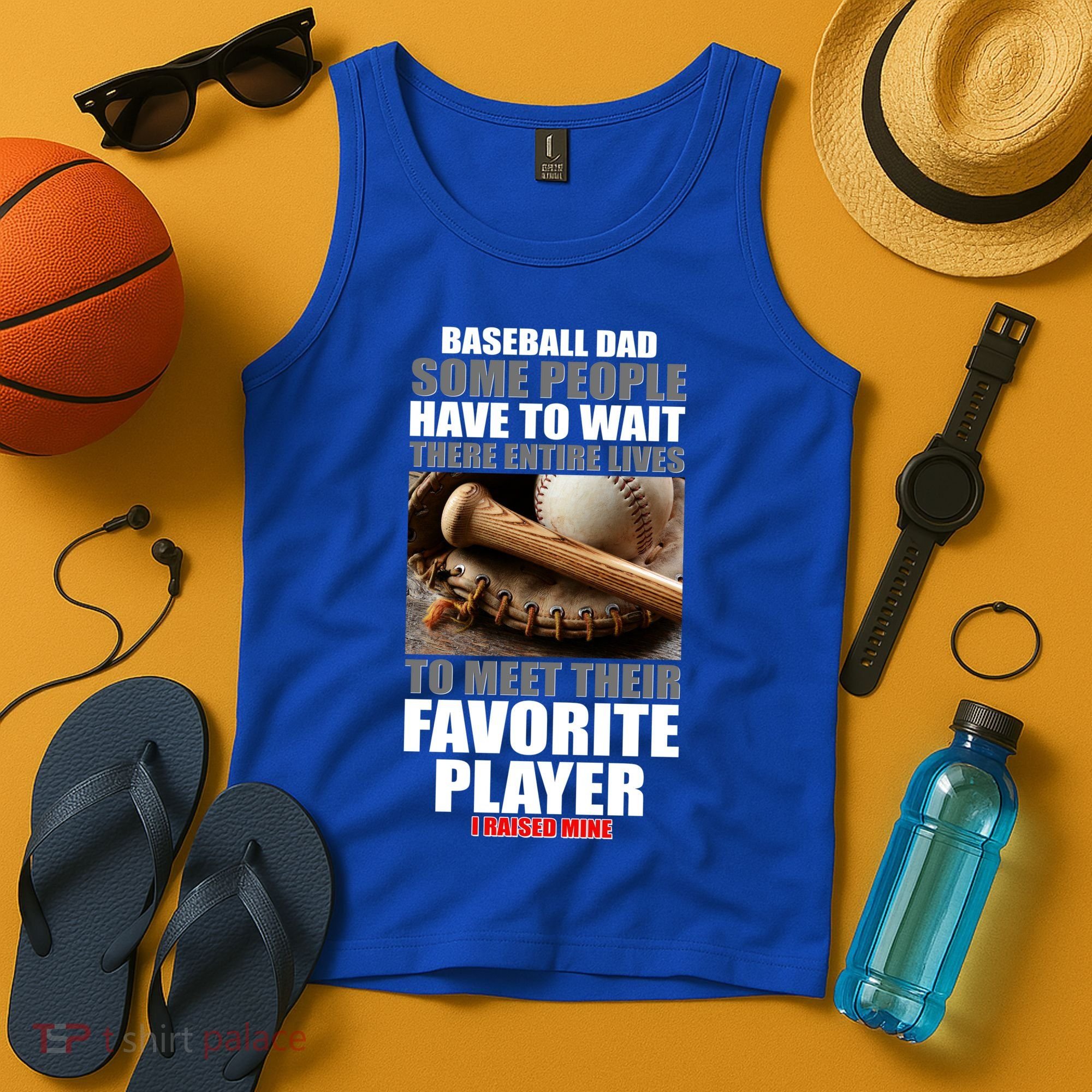 Baseball Dad Raised Favorite Player Tank Top