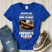 Baseball Dad Raised Favorite Player Women's T-Shirt thumb 3