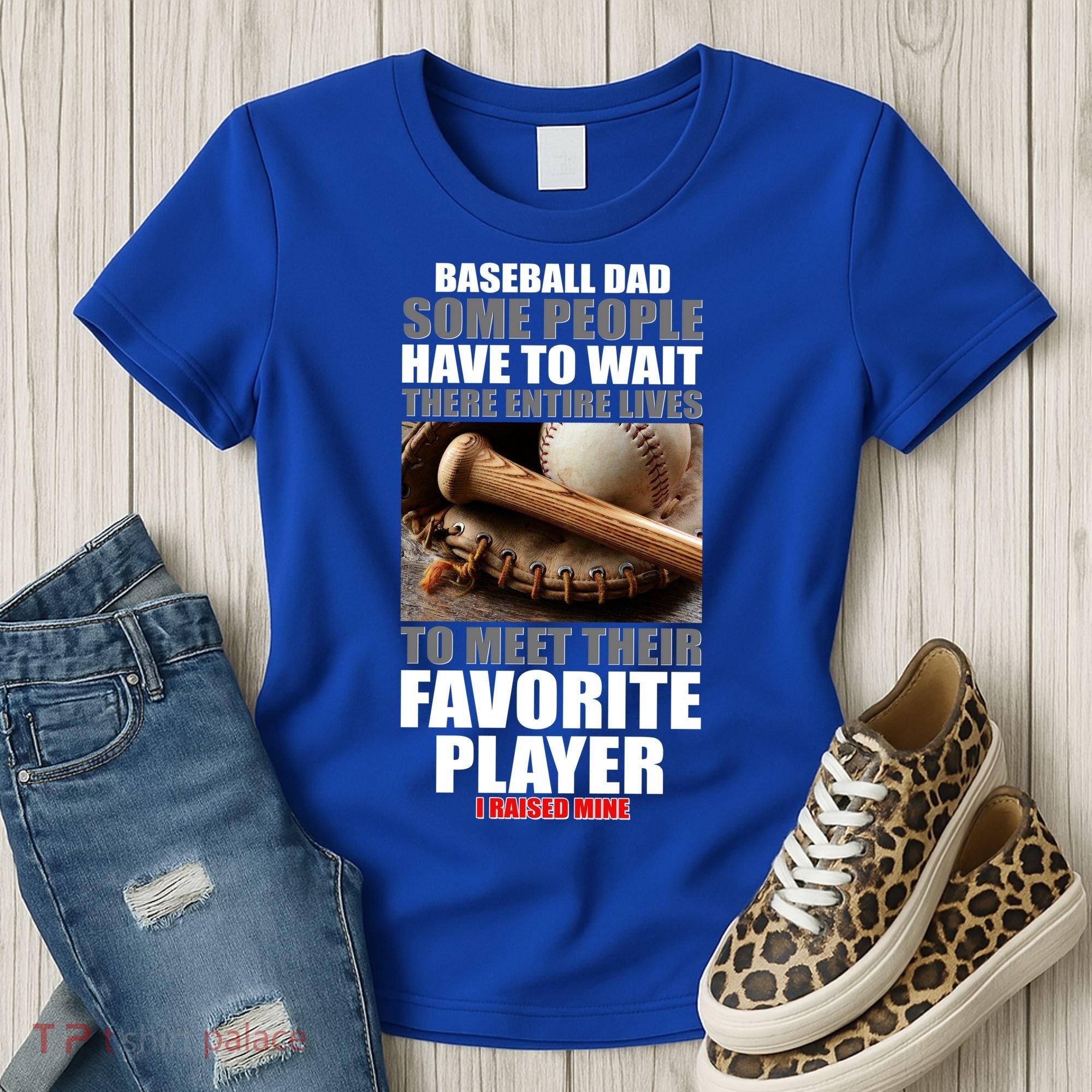 Baseball Dad Raised Favorite Player Women's T-Shirt