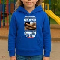Baseball Dad Raised Favorite Player Kids Hoodie thumb 3