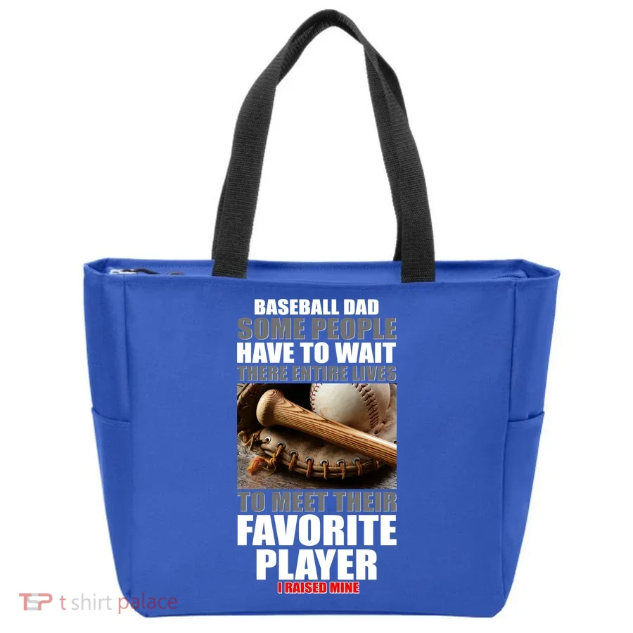 Baseball Dad Raised Favorite Player Tote Bag