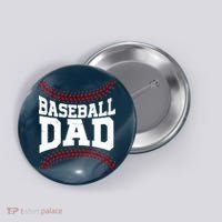 Baseball Dad Sports Fan Button thumb 0
