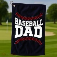 Baseball Dad Sports Fan Golf Towel thumb 1