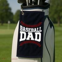 Baseball Dad Sports Fan Golf Towel thumb 2