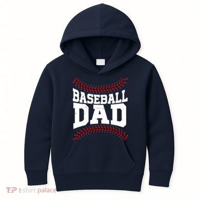 Baseball Dad Sports Fan Kids Hoodie