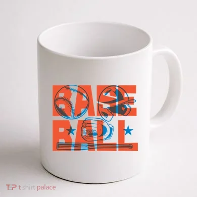 Baseball Equipment Coffee Mug back