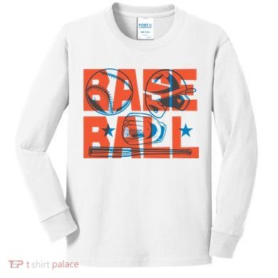 Baseball Equipment Kids Long Sleeve Shirt