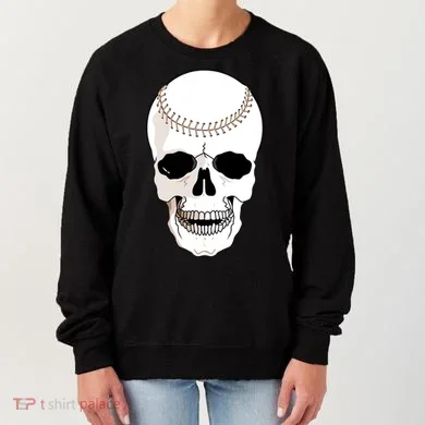 Baseball Face Skeleton Skull Women's Sweatshirt