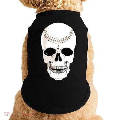 Baseball Face Skeleton Skull Doggie Tank