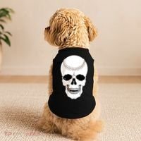 Baseball Face Skeleton Skull Doggie Tank thumb 2