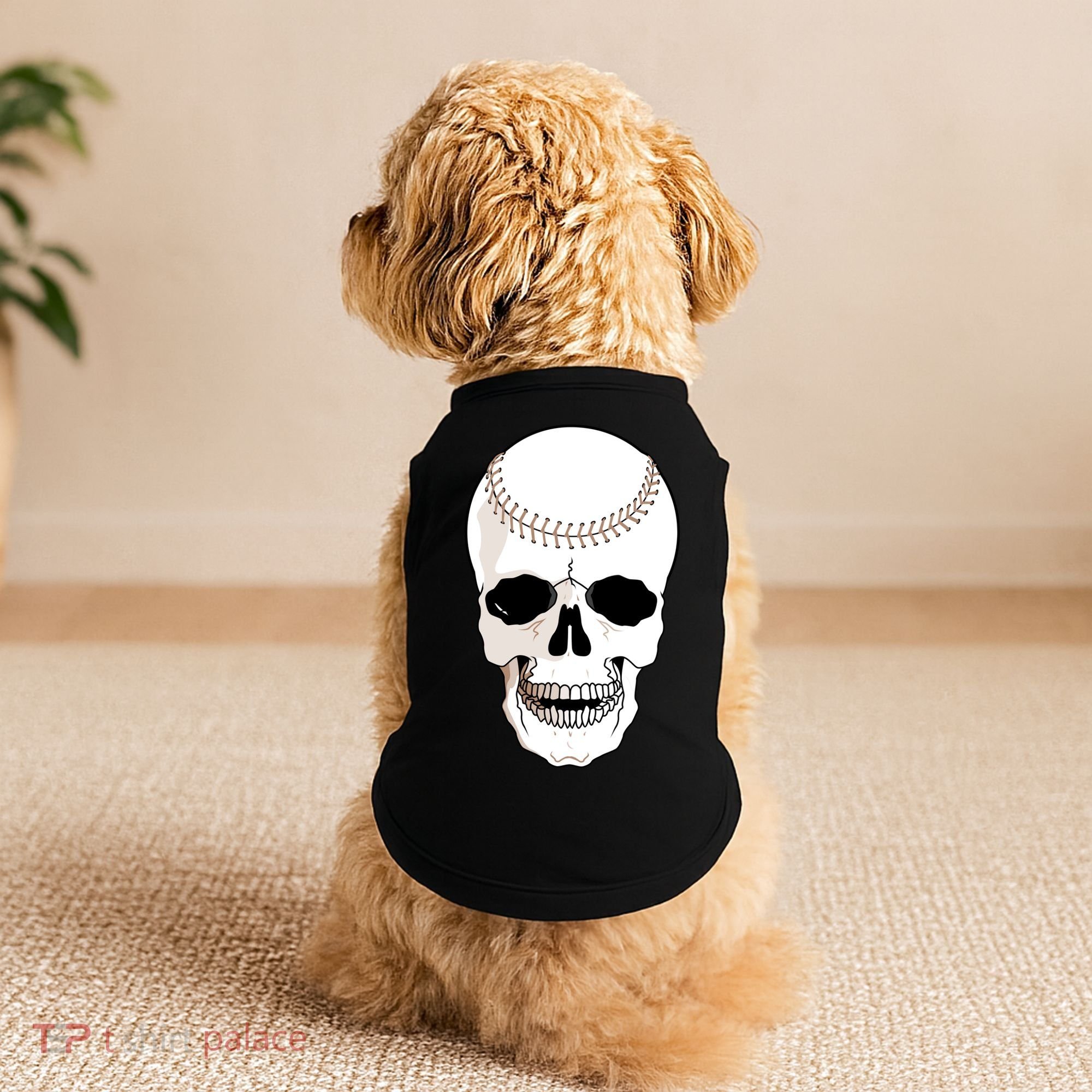 Baseball Face Skeleton Skull Doggie Tank