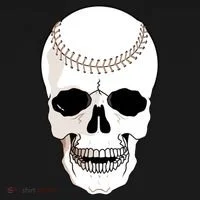 Baseball Face Skeleton Skull Doggie Tank thumb 4