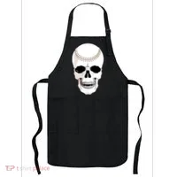 Baseball Face Skeleton Skull Apron thumb 0