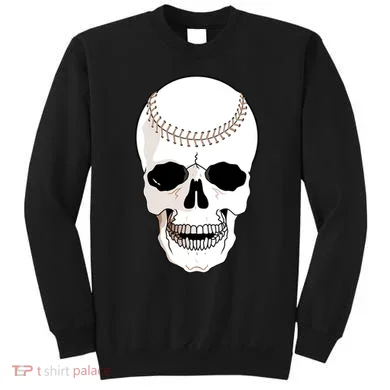 Baseball Face Skeleton Skull Sweatshirt