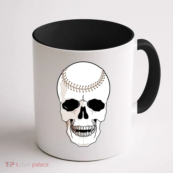 Baseball Face Skeleton Skull Coffee Mug