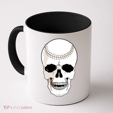 Baseball Face Skeleton Skull Coffee Mug