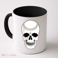 Baseball Face Skeleton Skull Coffee Mug thumb 0