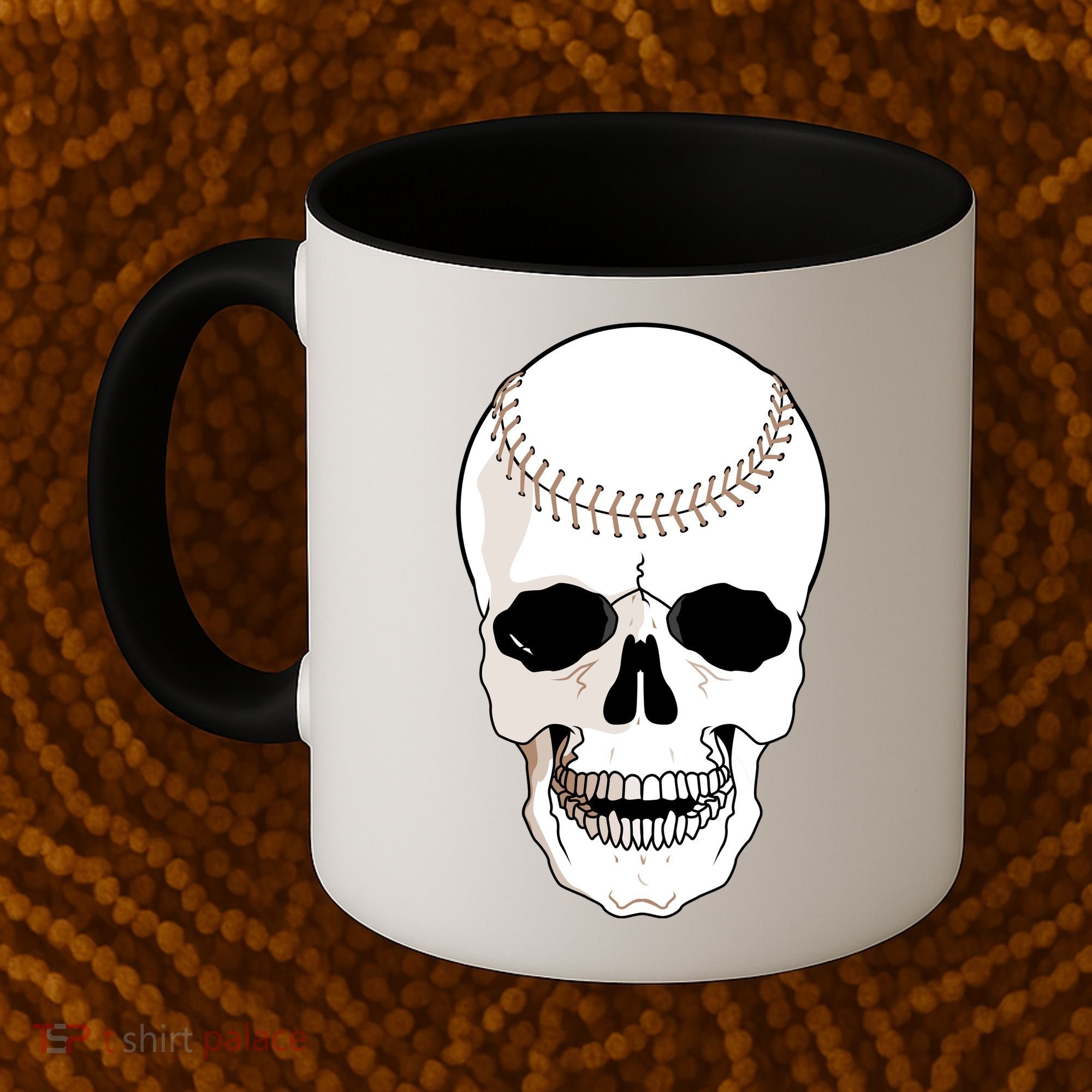 Baseball Face Skeleton Skull Coffee Mug