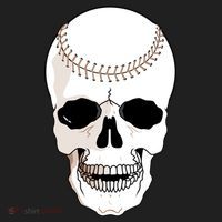Baseball Face Skeleton Skull Beanie thumb 2