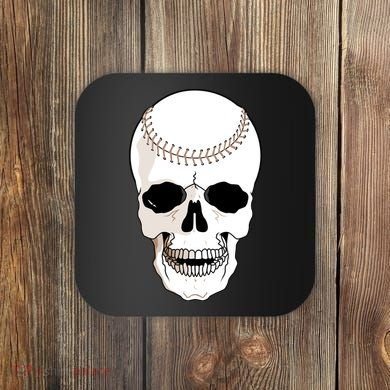 Baseball Face Skeleton Skull Coaster