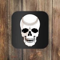 Baseball Face Skeleton Skull Coaster thumb 0