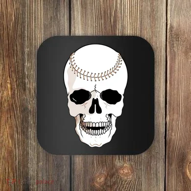 Baseball Face Skeleton Skull Coaster