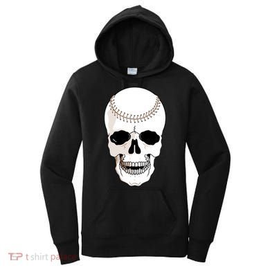 Baseball Face Skeleton Skull Women's Hoodie