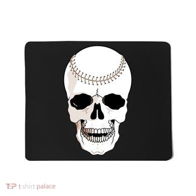 Baseball Face Skeleton Skull Mousepad